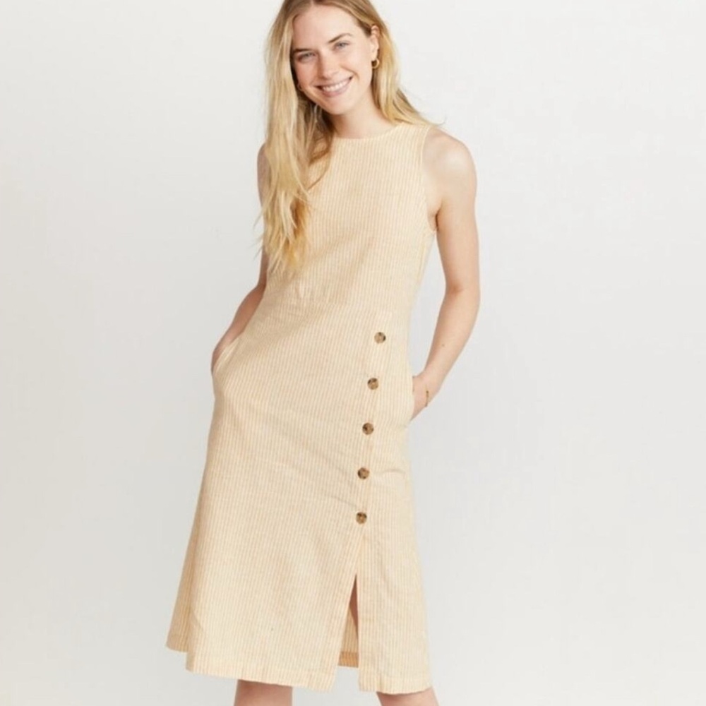 Marine Layer Beige Midi Dress